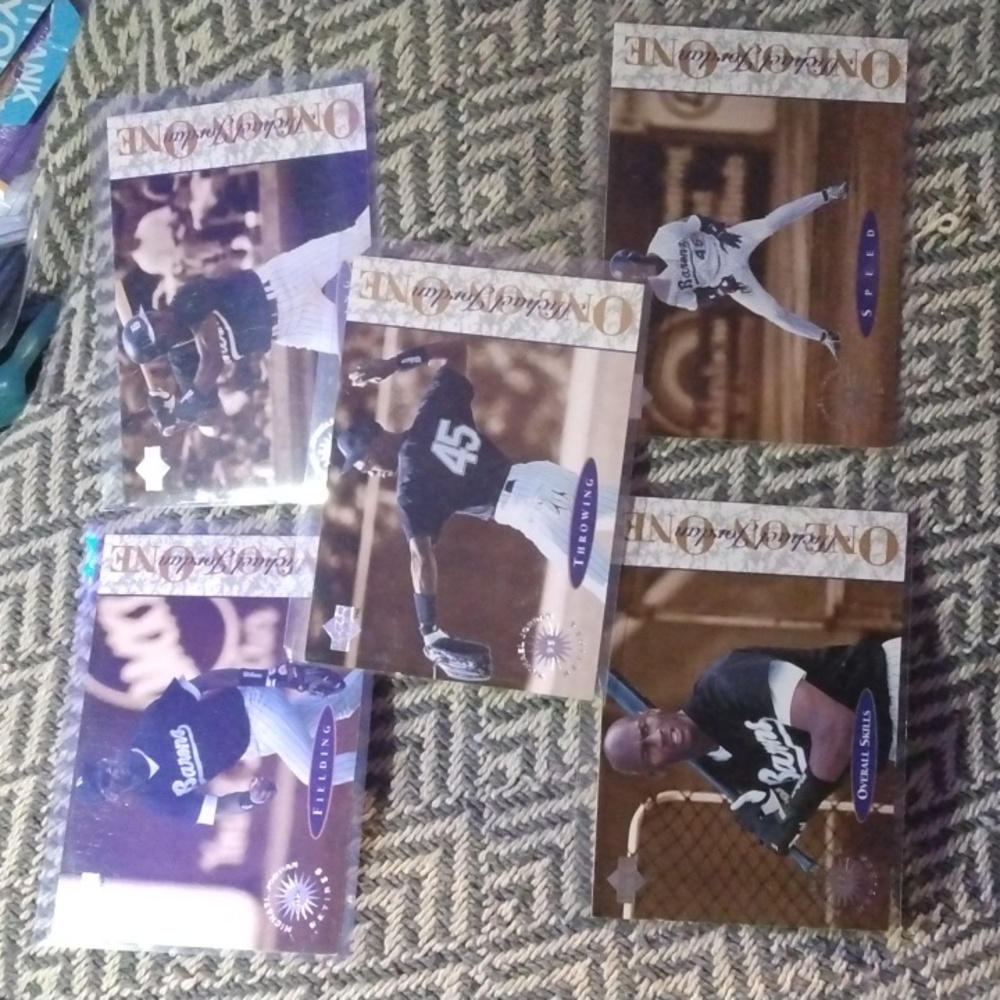 Michael Jordan 1995 Upper Deck One On One 5 Card Lot Rare Minor League Vtg